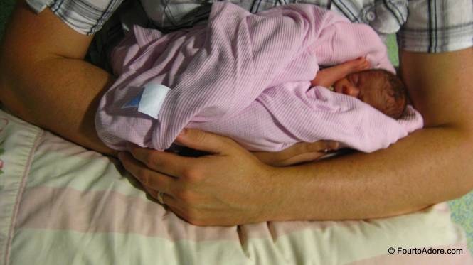 I was terrified to hold our two pound Sydney for the first time, but you didn't hesitate to wrap her in your arms.