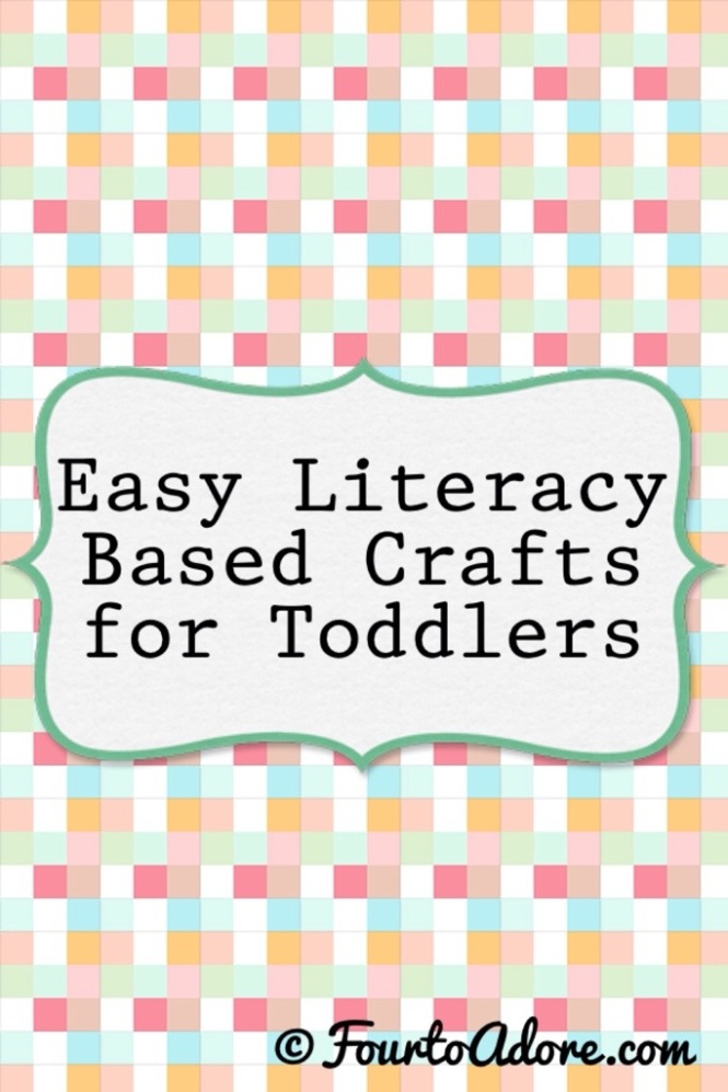 Any craft can be literacy based, all you need to do is read a related book first, and introduce new vocabulary/ concepts. Pairing books with crafts helps make concepts and vocabulary salient for little ones.